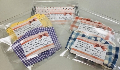 手作りマスクの寄贈
